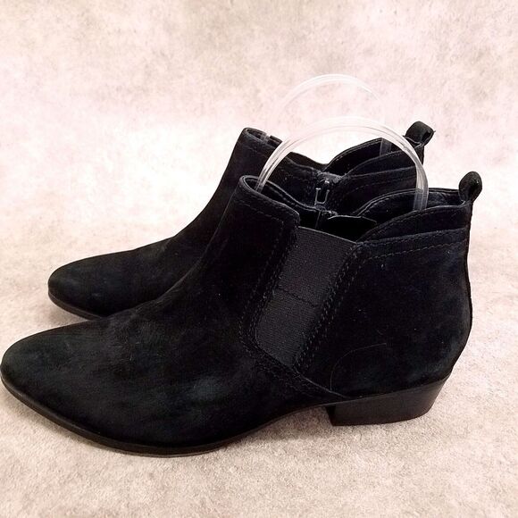 Naturalizer Womens Becka Size 6.5 Black Leather Side Zip Ankle Boots Booties - Picture 5 of 11